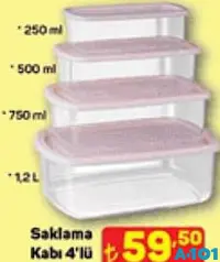 SAKLAMA KABI 4'LÜ SAKLAMA KABI 4'LÜ